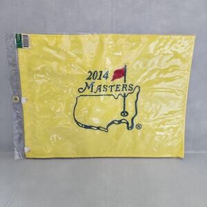 2014 Yellow Masters Golf Tournament Pin Flag Embroidered Original Packaging 17.5